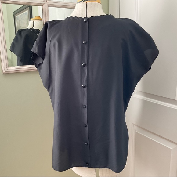 BLACK LACE BLOUSE, SIZE: XL - Picture 3 of 10